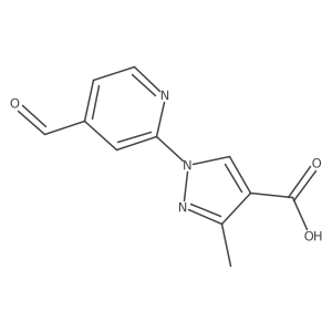 1-(4-formylpyridin-2-yl)-3-methyl-1H-pyrazole-4-carboxylic acid Structure
