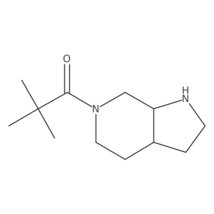 rac-1-[(3aR,7aR)-octahydro-1H-pyrrolo[2,3-c]pyridin-6-yl]-2,2-dimethylpropan-1-one Structure