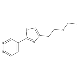 Ethyl({2-[2-(pyridazin-4-yl)-1,3-thiazol-4-yl]ethyl})amine结构式