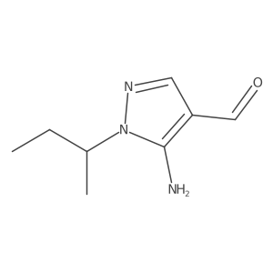 5-amino-1-(butan-2-yl)-1H-pyrazole-4-carbaldehyde Structure