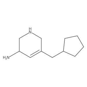 5-(Cyclopentylmethyl)-1,2,3,6-tetrahydropyridin-3-amine结构式