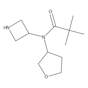 N-(azetidin-3-yl)-2,2-dimethyl-N-(oxolan-3-yl)propanamide结构式