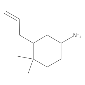4,4-Dimethyl-3-(prop-2-en-1-yl)cyclohexan-1-amine结构式