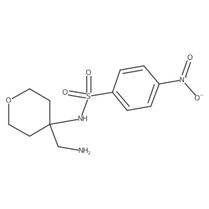 N-[4-(aminomethyl)oxan-4-yl]-4-nitrobenzene-1-sulfonamide结构式