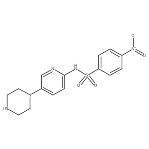 4-nitro-N-[5-(piperazin-1-yl)pyridin-2-yl]benzene-1-sulfonamide Structure