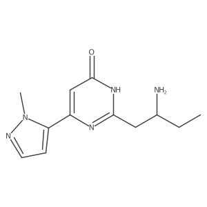 2-(2-aminobutyl)-6-(1-methyl-1H-pyrazol-5-yl)-3,4-dihydropyrimidin-4-one结构式