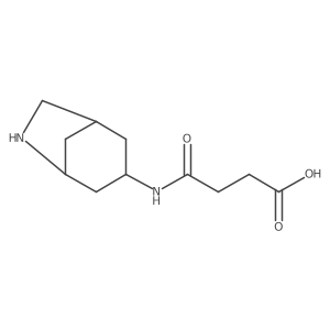 3-({6-Azabicyclo[3.2.1]octan-3-yl}carbamoyl)propanoic acid结构式