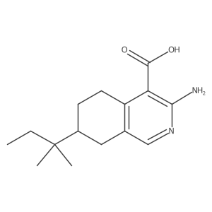 3-Amino-7-(2-methylbutan-2-yl)-5,6,7,8-tetrahydroisoquinoline-4-carboxylic acid结构式