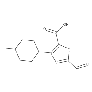 5-Formyl-3-(4-methylcyclohexyl)thiophene-2-carboxylic acid结构式