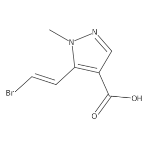 5-(2-bromoethenyl)-1-methyl-1H-pyrazole-4-carboxylic acid结构式