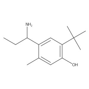 4-(1-Aminopropyl)-2-tert-butyl-5-methylphenol结构式