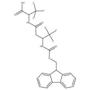 2-[3-({[(9H-fluoren-9-yl)methoxy]carbonyl}amino)-4,4,4-trifluorobutanamido]-3,3,3-trifluoropropanoic acid结构式