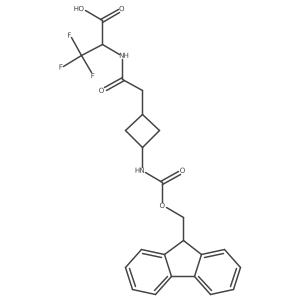 2-{2-[3-({[(9H-fluoren-9-yl)methoxy]carbonyl}amino)cyclobutyl]acetamido}-3,3,3-trifluoropropanoic acid结构式