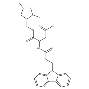 3-{[(2,5-dimethyloxolan-3-yl)methyl]carbamoyl}-3-({[(9H-fluoren-9-yl)methoxy]carbonyl}amino)propanoic acid结构式