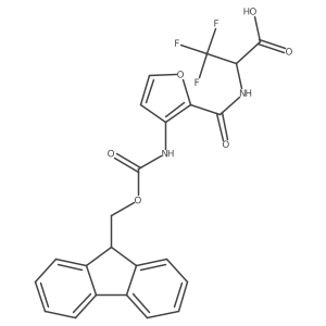 2-{[3-({[(9H-fluoren-9-yl)methoxy]carbonyl}amino)furan-2-yl]formamido}-3,3,3-trifluoropropanoic acid Structure