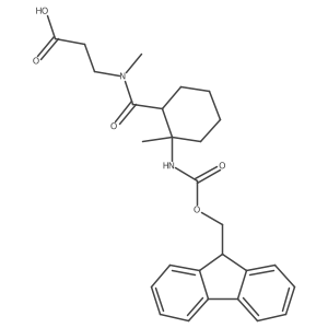 3-{1-[2-({[(9H-fluoren-9-yl)methoxy]carbonyl}amino)-2-methylcyclohexyl]-N-methylformamido}propanoic acid Structure