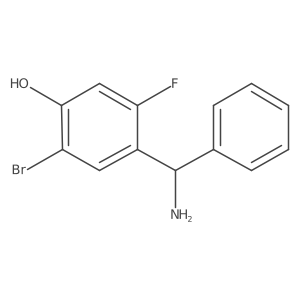 4-[Amino(phenyl)methyl]-2-bromo-5-fluorophenol Structure