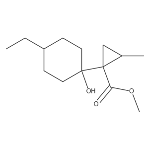 Methyl 1-(4-ethyl-1-hydroxycyclohexyl)-2-methylcyclopropane-1-carboxylate结构式