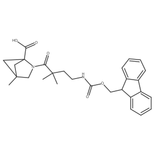 2-[4-({[(9H-fluoren-9-yl)methoxy]carbonyl}amino)-2,2-dimethylbutanoyl]-4-methyl-2-azabicyclo[2.1.1]hexane-1-carboxylic acid Structure