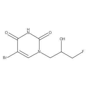 5-Bromo-1-(3-fluoro-2-hydroxypropyl)-1,2,3,4-tetrahydropyrimidine-2,4-dione结构式