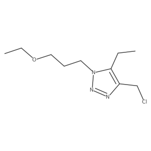4-(chloromethyl)-1-(3-ethoxypropyl)-5-ethyl-1H-1,2,3-triazole结构式