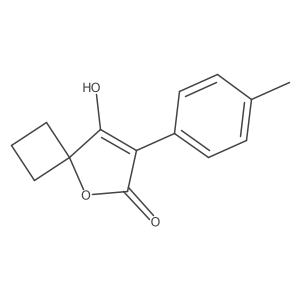 8-Hydroxy-7-(4-methylphenyl)-5-oxaspiro[3.4]oct-7-en-6-one结构式