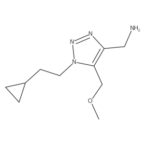 [1-(2-cyclopropylethyl)-5-(methoxymethyl)-1H-1,2,3-triazol-4-yl]methanamine结构式