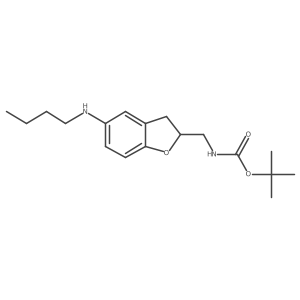 tert-butyl N-{[5-(butylamino)-2,3-dihydro-1-benzofuran-2-yl]methyl}carbamate结构式