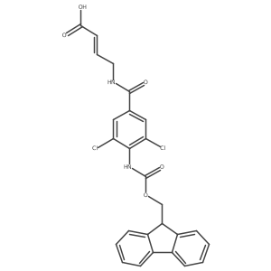4-{[3,5-dichloro-4-({[(9H-fluoren-9-yl)methoxy]carbonyl}amino)phenyl]formamido}but-2-enoic acid结构式