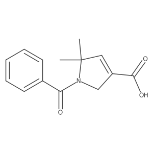 1-benzoyl-5,5-dimethyl-2,5-dihydro-1H-pyrrole-3-carboxylicacid结构式
