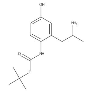 tert-butyl N-{2-[(2S)-2-aminopropyl]-4-hydroxyphenyl}carbamate Structure