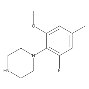 1-(2-Fluoro-6-methoxy-4-methylphenyl)piperazine结构式