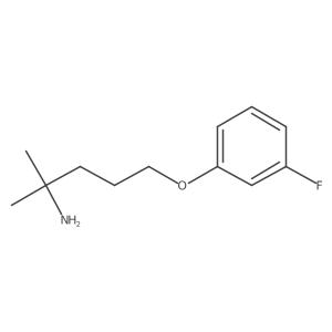 5-(3-Fluorophenoxy)-2-methylpentan-2-amine结构式