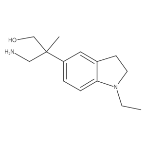 3-amino-2-(1-ethylindolin-5-yl)-2-methyl-propan-1-ol结构式