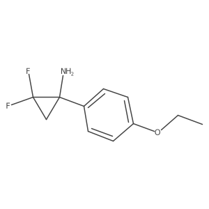 1-(4-Ethoxyphenyl)-2,2-difluorocyclopropan-1-amine结构式