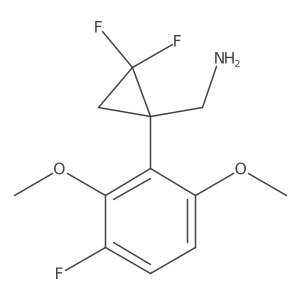 [2,2-Difluoro-1-(3-fluoro-2,6-dimethoxyphenyl)cyclopropyl]methanamine Structure