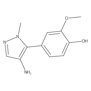 4-(4-amino-1-methyl-1H-pyrazol-5-yl)-2-methoxyphenol Structure