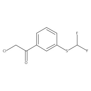 2-Chloro-1-{3-[(difluoromethyl)sulfanyl]phenyl}ethan-1-one结构式