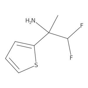 1,1-Difluoro-2-(thiophen-2-yl)propan-2-amine结构式