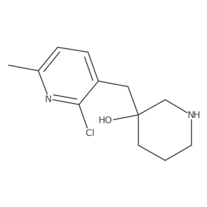 3-[(2-Chloro-6-methylpyridin-3-yl)methyl]piperidin-3-ol Structure