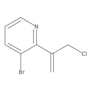 3-Bromo-2-(3-chloroprop-1-en-2-yl)pyridine结构式