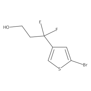 3-(5-Bromothiophen-3-yl)-3,3-difluoropropan-1-ol结构式