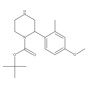 Tert-butyl 2-(4-methoxy-2-methylphenyl)piperazine-1-carboxylate Structure