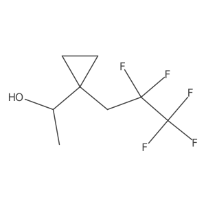 1-[1-(2,2,3,3,3-Pentafluoropropyl)cyclopropyl]ethan-1-ol结构式