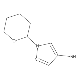 1-(Oxan-2-yl)pyrazole-4-thiol结构式