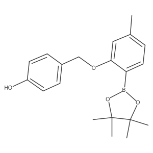 4-[[5-Methyl-2-(4,4,5,5-tetramethyl-1,3,2-dioxaborolan-2-yl)phenoxy]methyl]phenol结构式