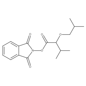 1,3-dioxo-2,3-dihydro-1H-isoindol-2-yl 3-methyl-2-(2-methylpropoxy)butanoate结构式