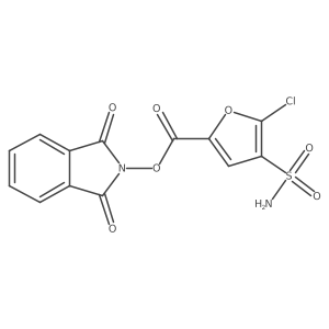 1,3-dioxo-2,3-dihydro-1H-isoindol-2-yl 5-chloro-4-sulfamoylfuran-2-carboxylate结构式