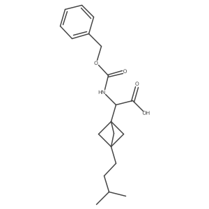 2-[3-(3-Methylbutyl)-1-bicyclo[1.1.1]pentanyl]-2-(phenylmethoxycarbonylamino)acetic acid Structure