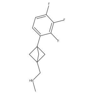 Methyl({[3-(2,3,4-trifluorophenyl)bicyclo[1.1.1]pentan-1-yl]methyl})amine结构式